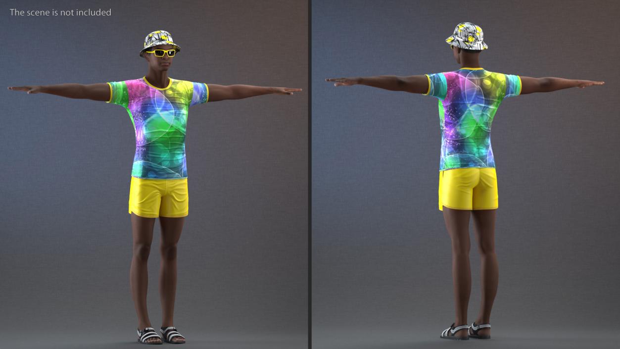 3D Beach Style Clothes Set model