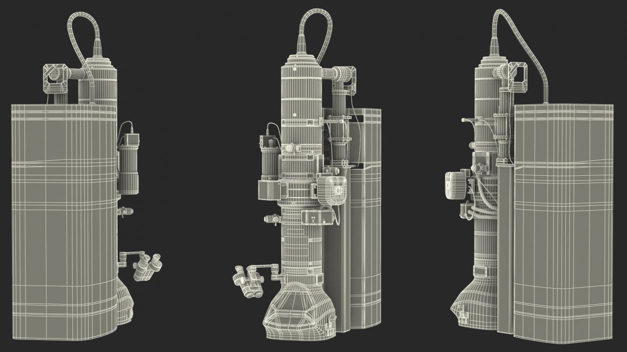 3D model Generic Electron Microscope With Monitor