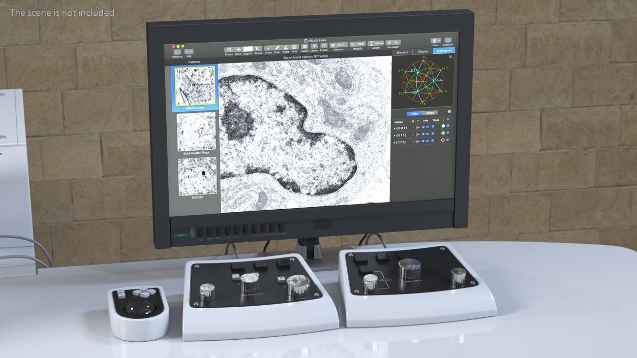 3D model Generic Electron Microscope With Monitor