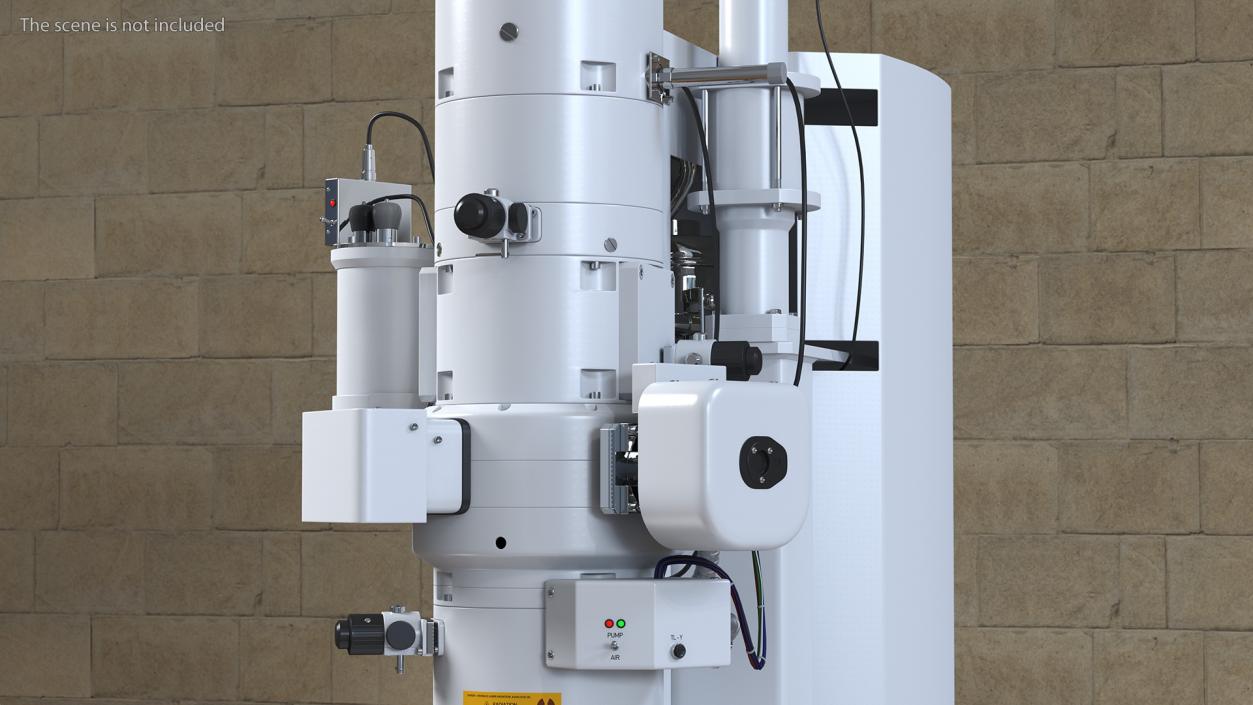 3D model Generic Electron Microscope With Monitor