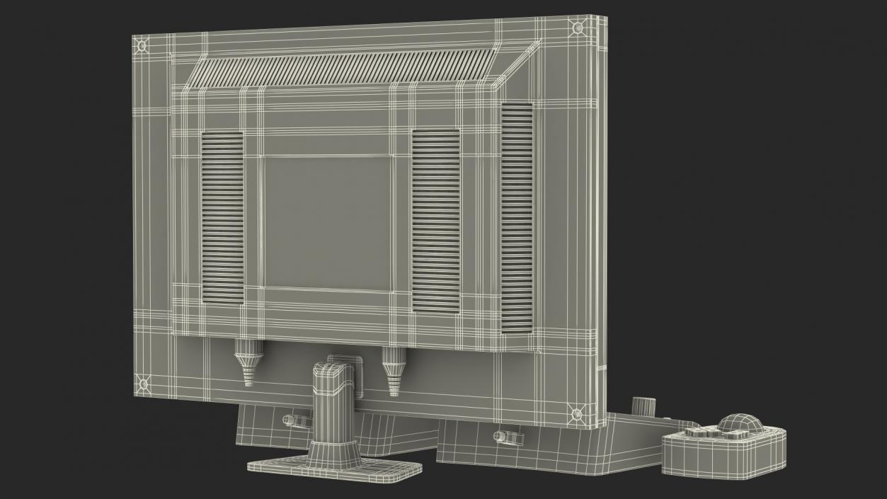 3D model Generic Electron Microscope With Monitor