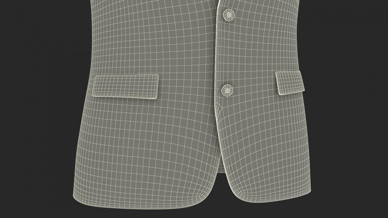 3D model Mens Formal Blazer and Necktie