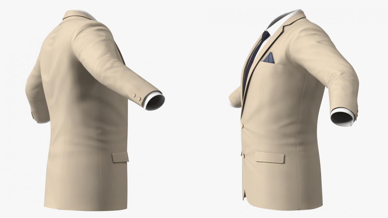 3D model Mens Formal Blazer and Necktie