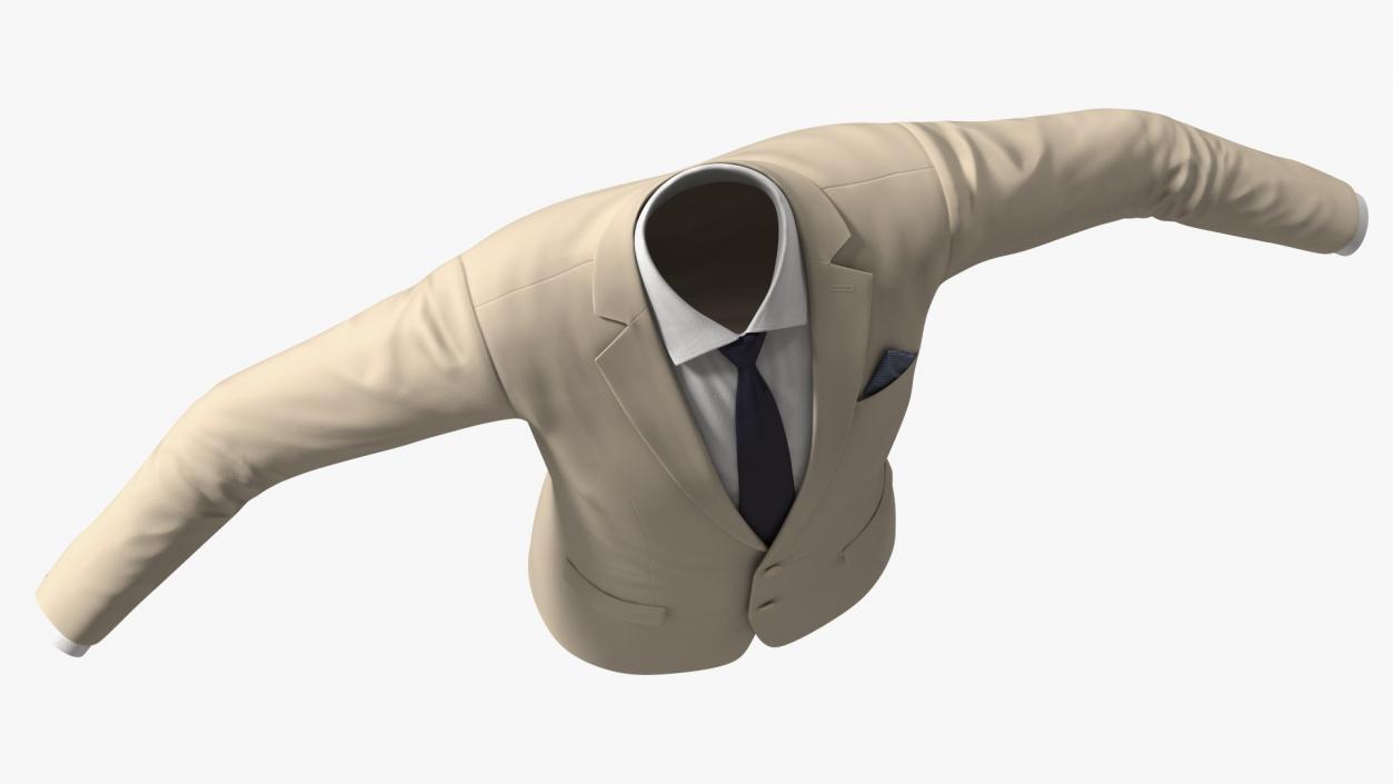 3D model Mens Formal Blazer and Necktie