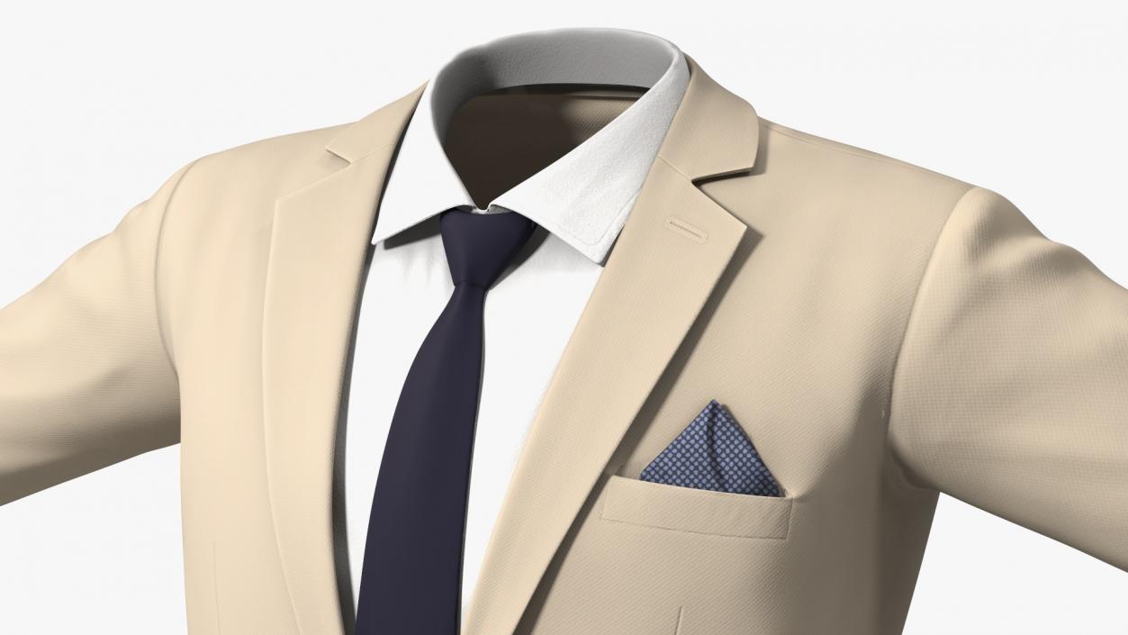 3D model Mens Formal Blazer and Necktie