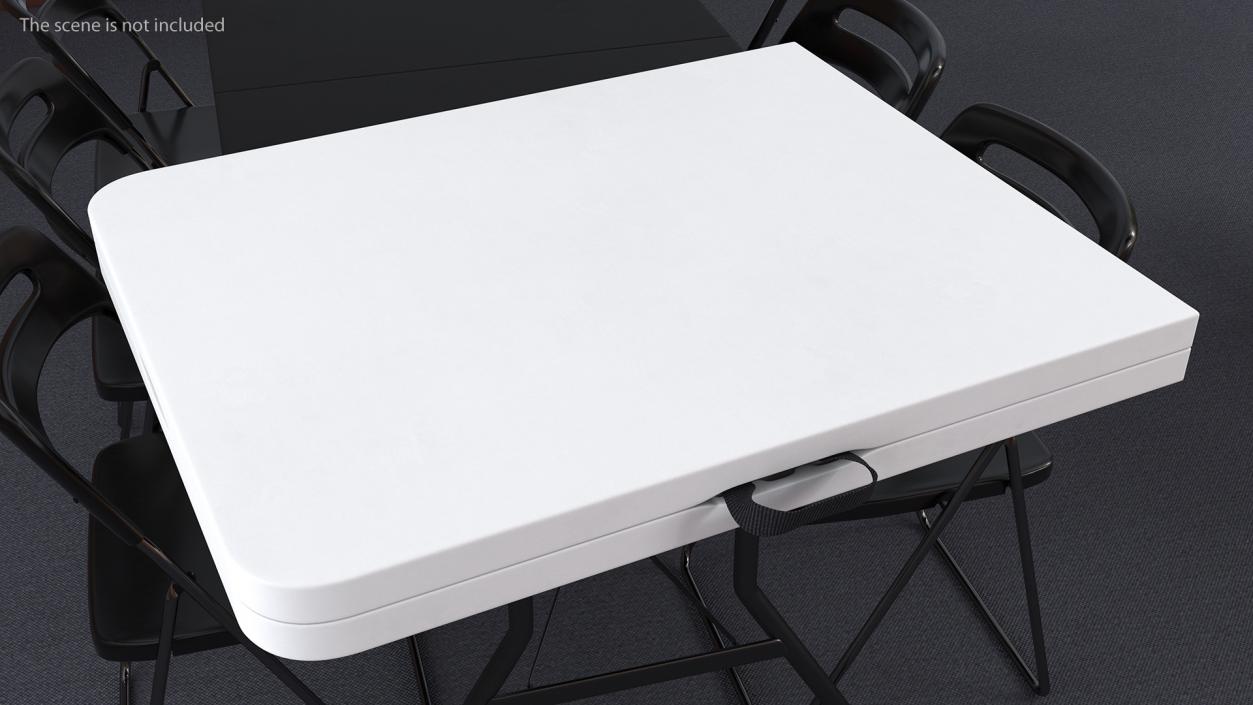 3D Folded White Banquet Table