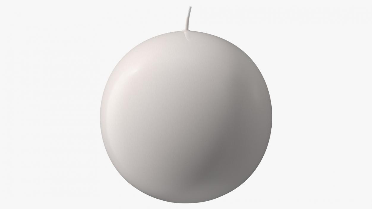 Spherical Candle White 3D