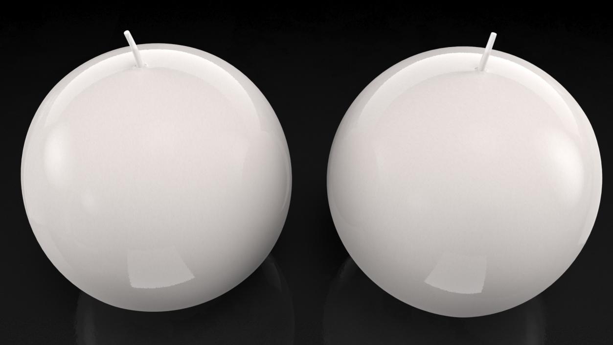 Spherical Candle White 3D