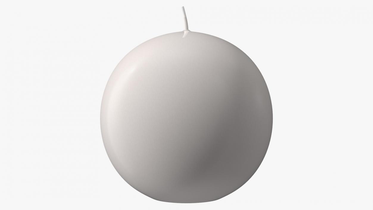 Spherical Candle White 3D