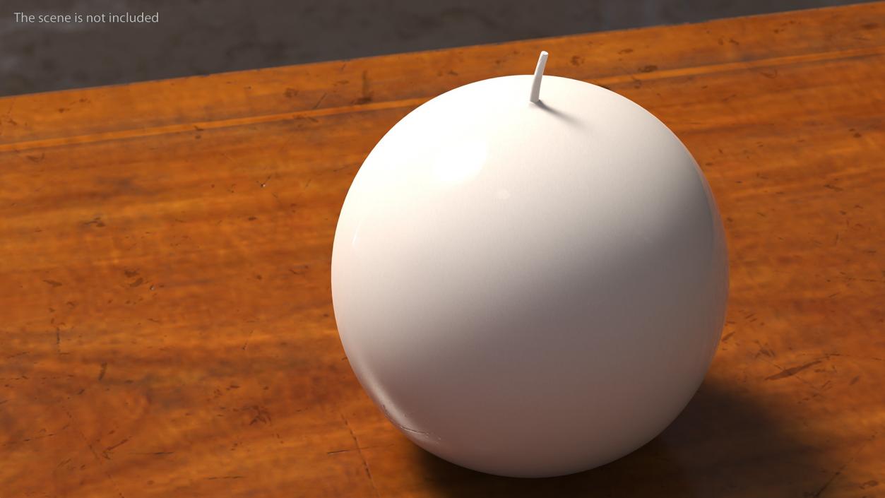 Spherical Candle White 3D