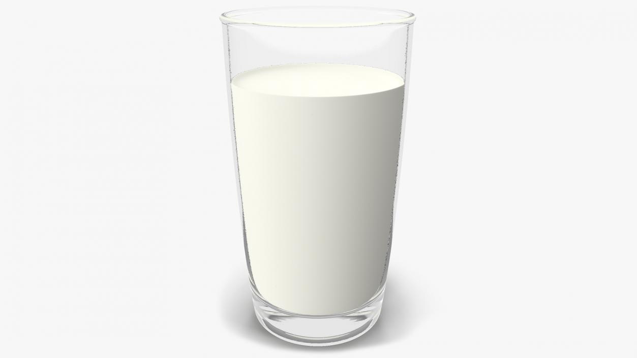 3D Glass of Milk model