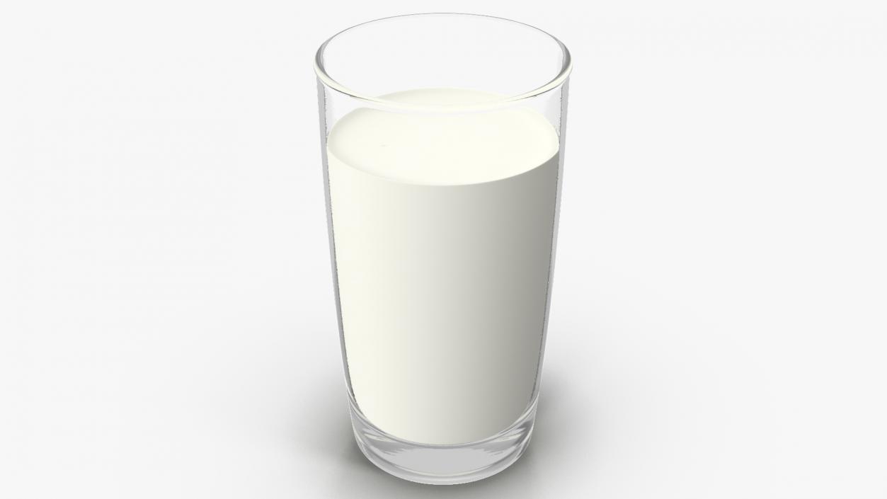 3D Glass of Milk model