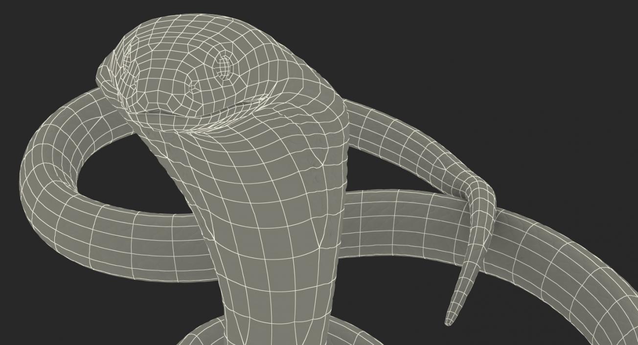 Cobra Beige Skin Alert Pose 3D