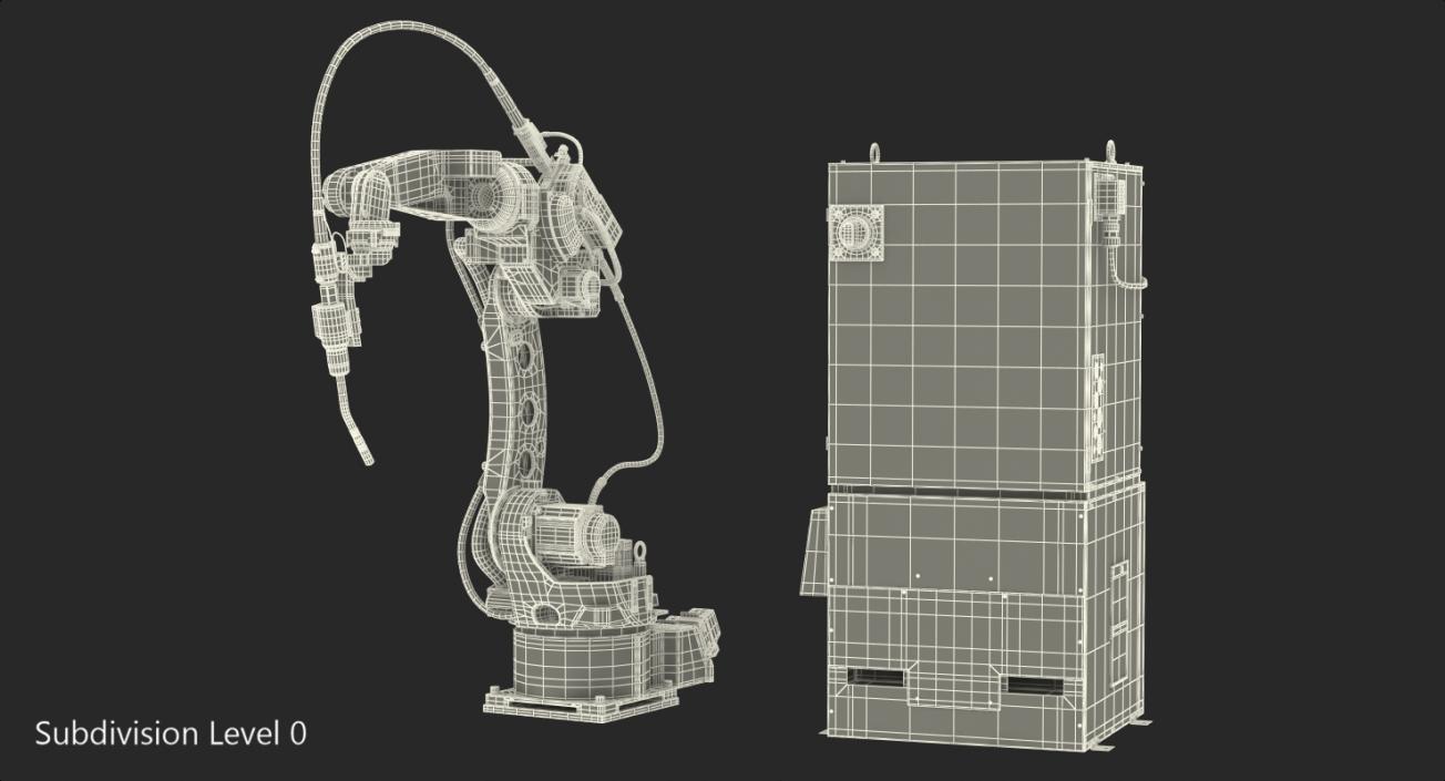 3D Generic Welding Robot with Power Supply Rigged