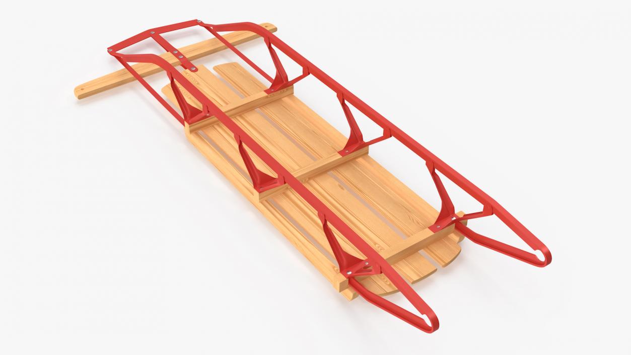 3D Wooden Snow Sled