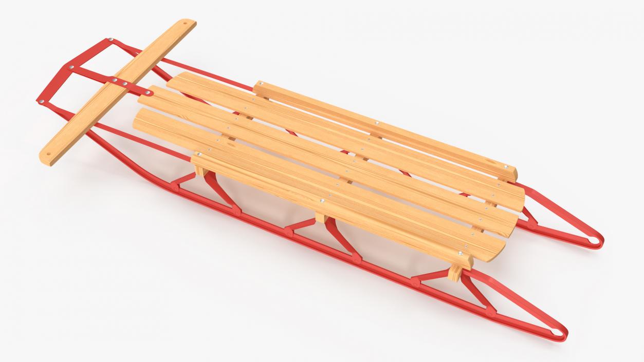 3D Wooden Snow Sled