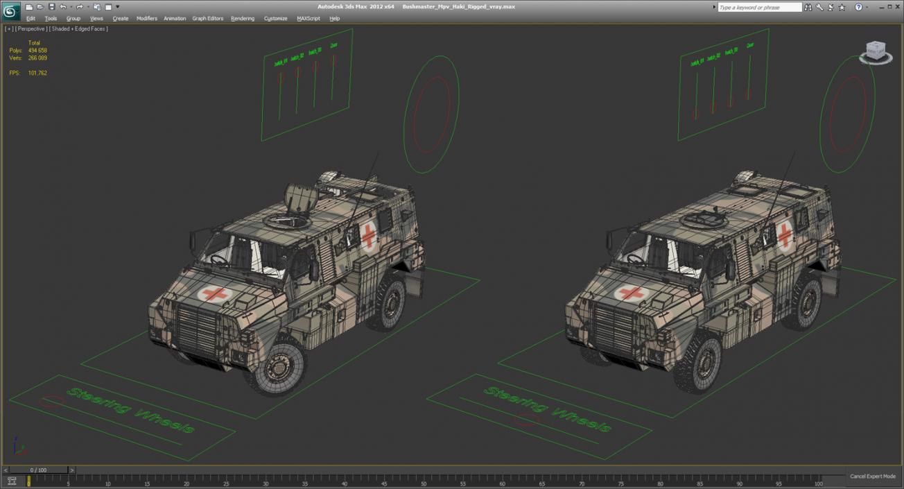 3D Bushmaster Mpv Haki Rigged