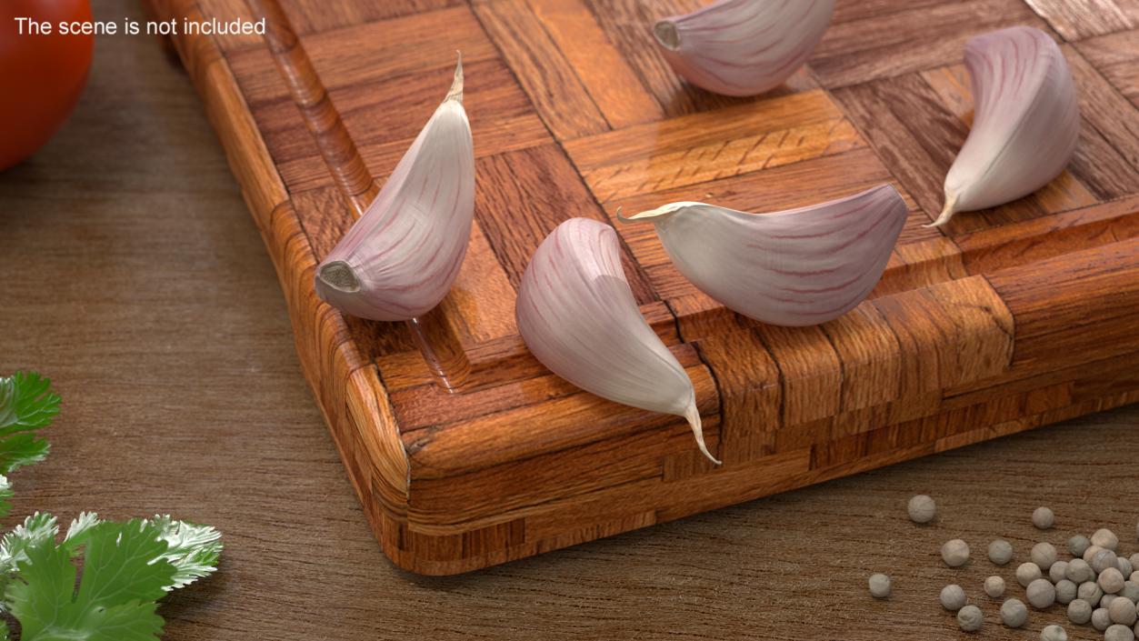 3D Clove Garlic White model