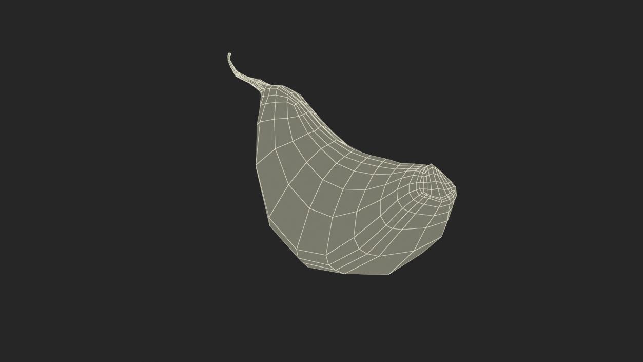 3D Clove Garlic White model