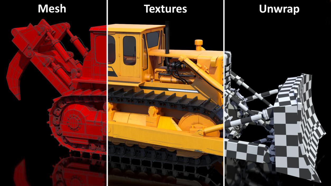 3D model Crawler Dozer Rigged