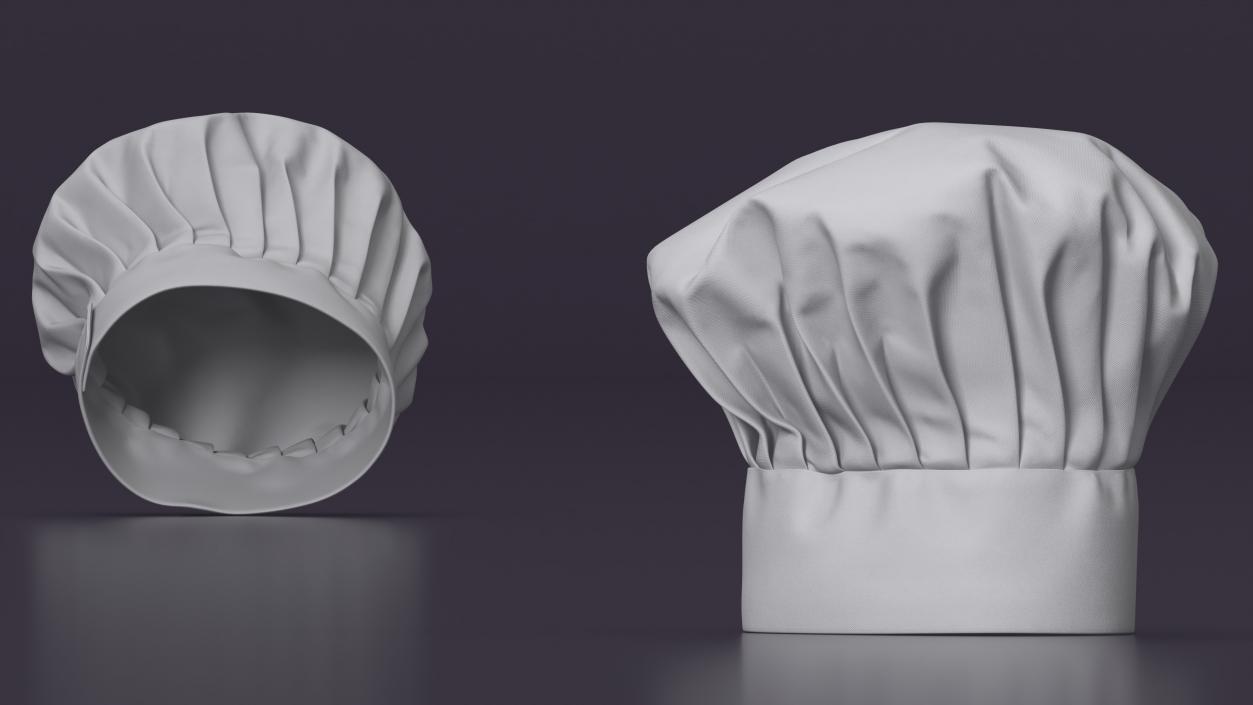 3D model White Puffy Chef Hat