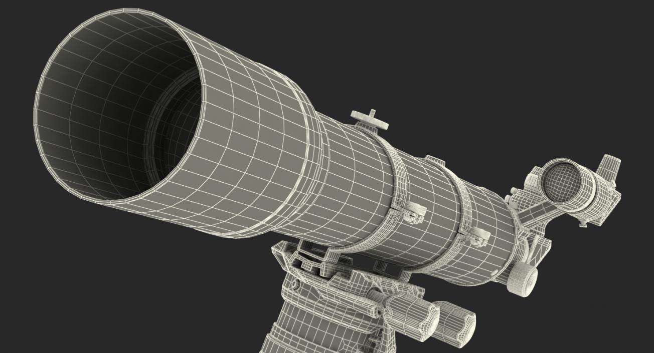 3D model Refractor Telescope with Mount Tripod Generic