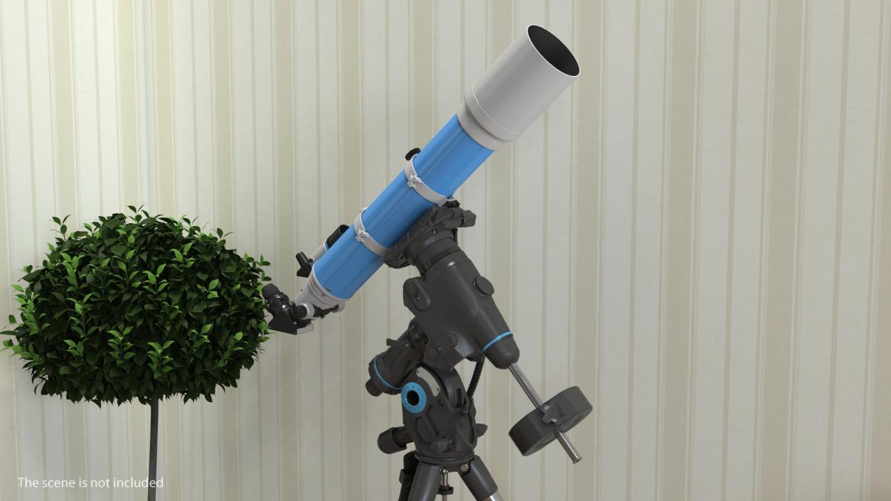 3D model Refractor Telescope with Mount Tripod Generic