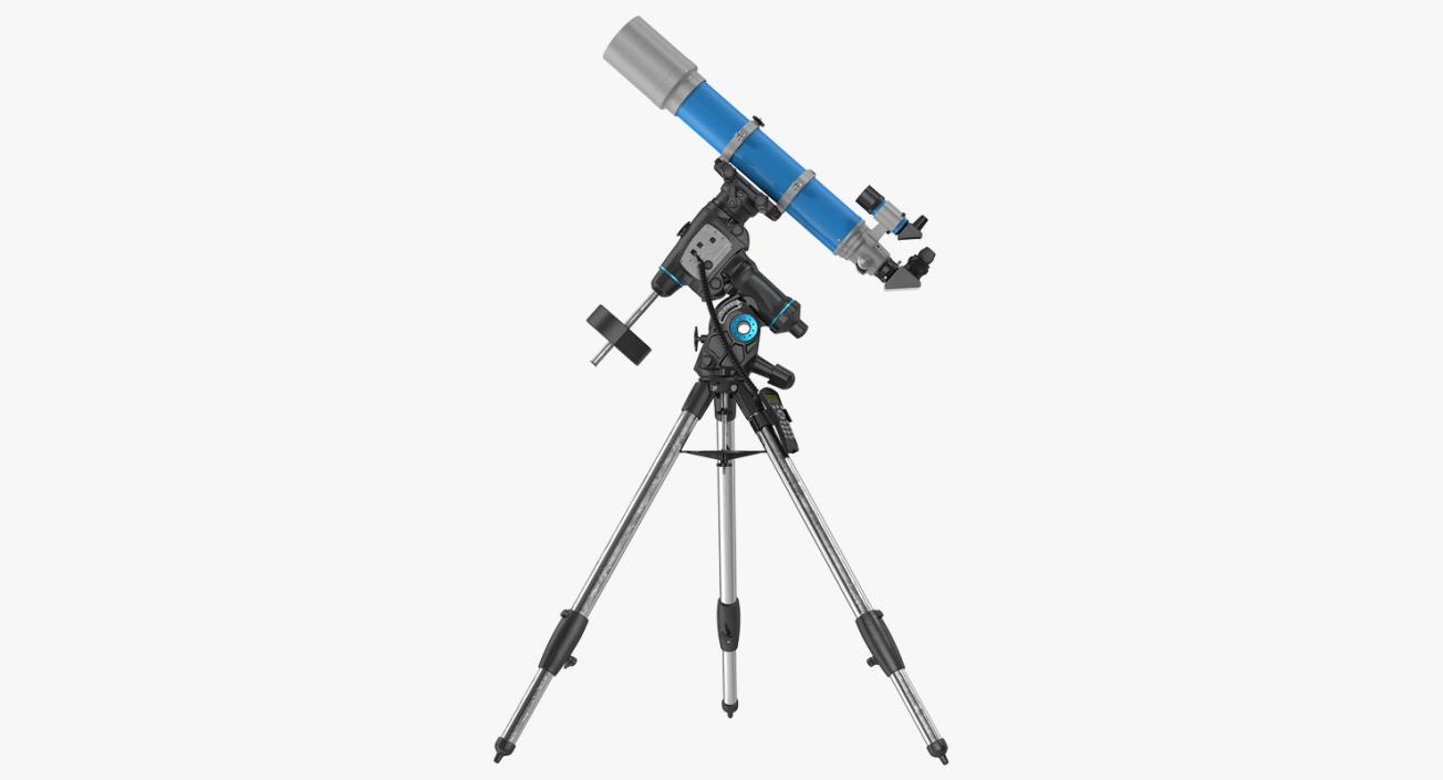 3D model Refractor Telescope with Mount Tripod Generic