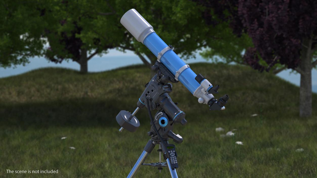 3D model Refractor Telescope with Mount Tripod Generic