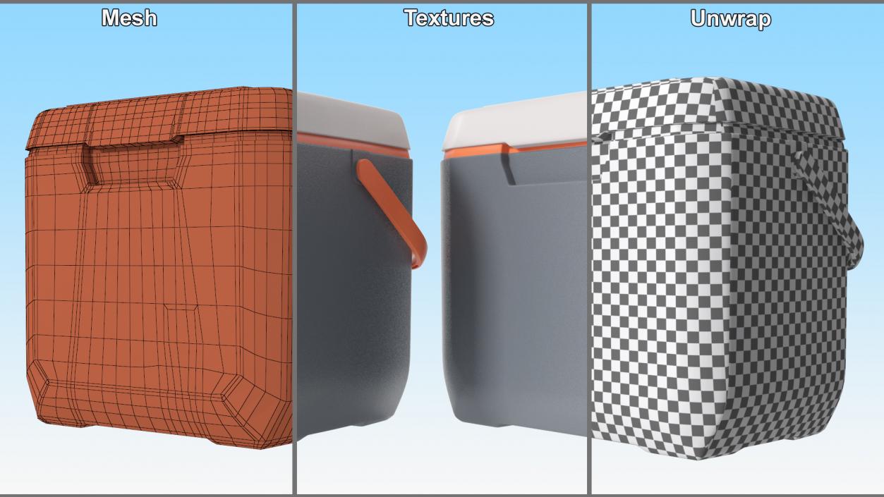 Portable Camping Coolbox 3D model