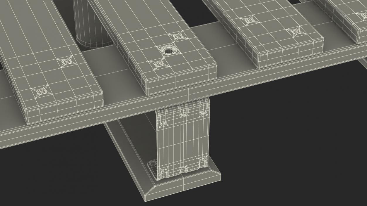 3D Wooden Half Euro Pallet model