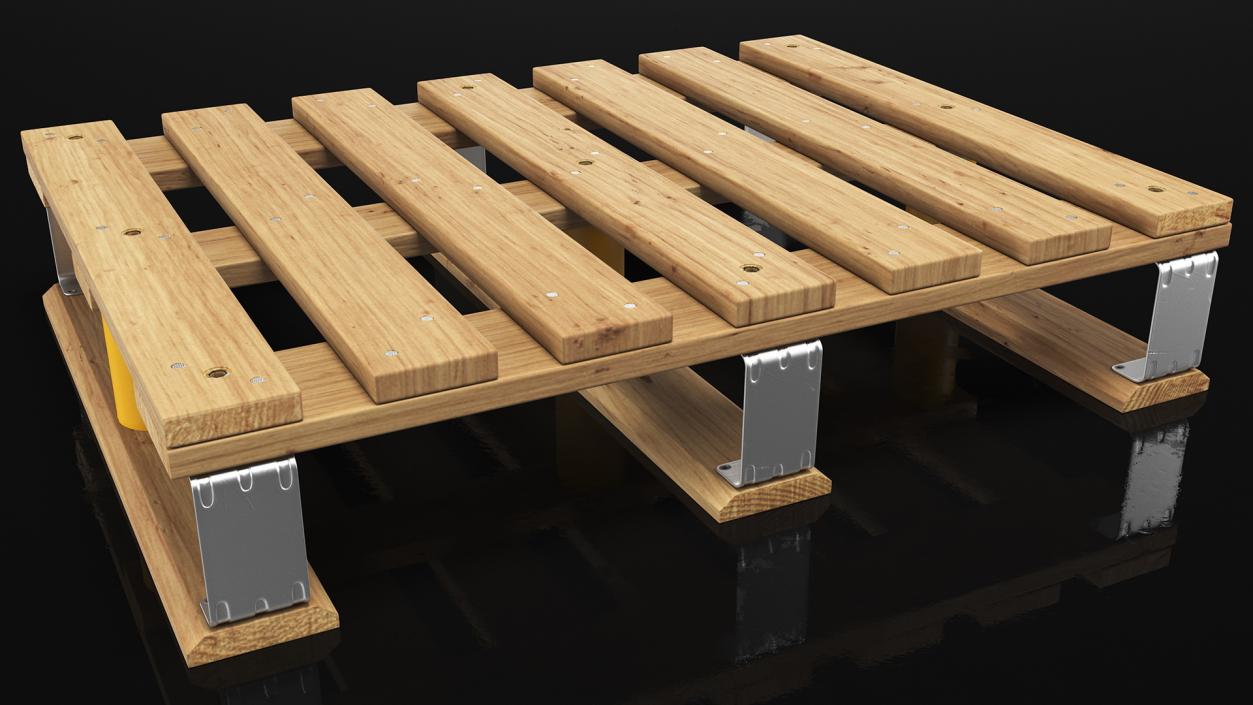 3D Wooden Half Euro Pallet model