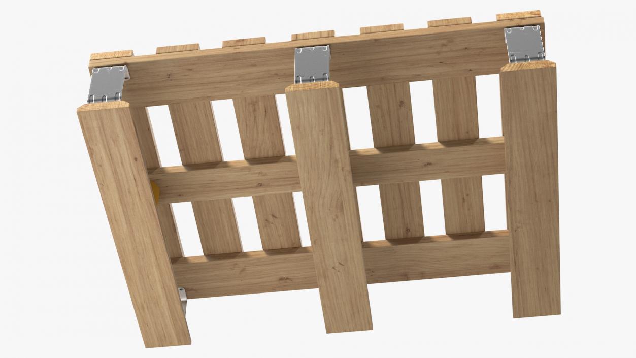 3D Wooden Half Euro Pallet model