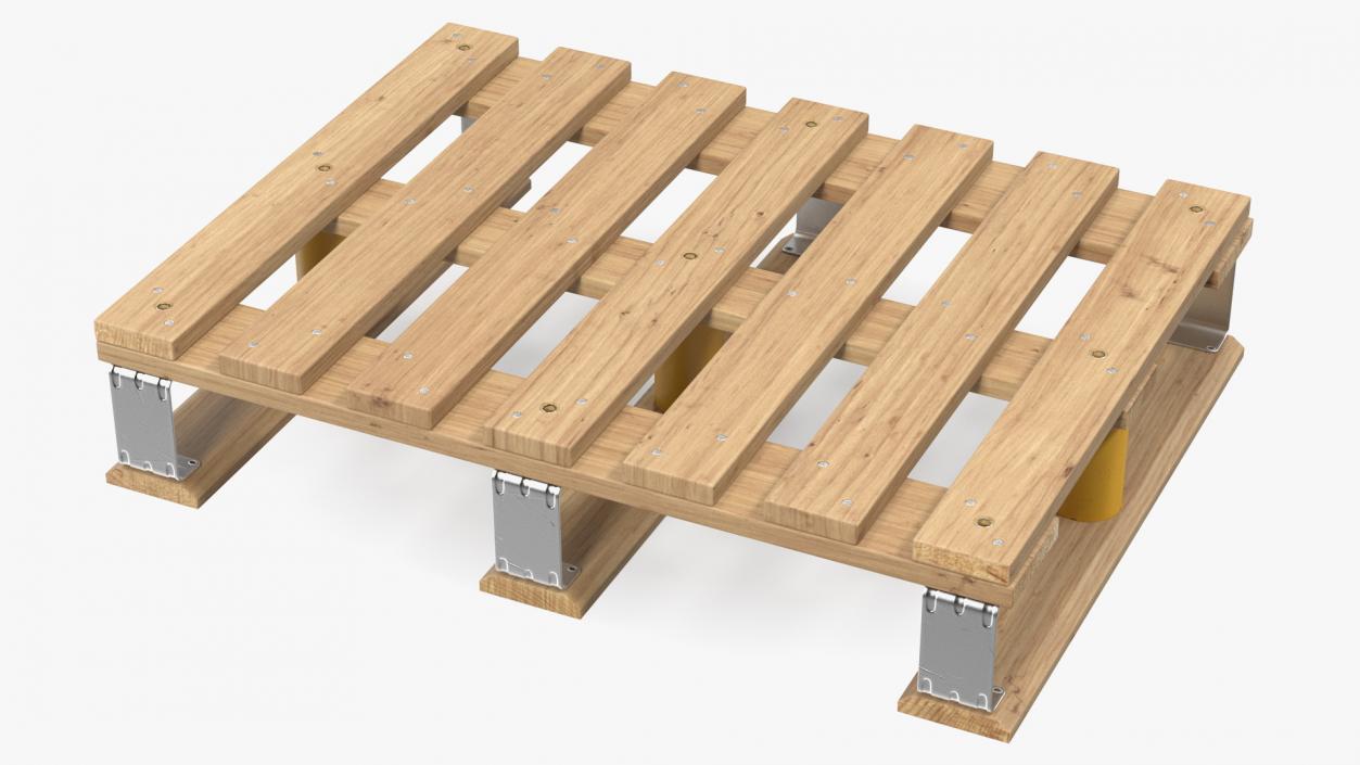 3D Wooden Half Euro Pallet model