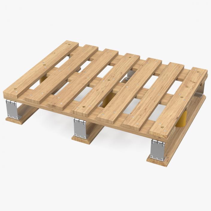 3D Wooden Half Euro Pallet model