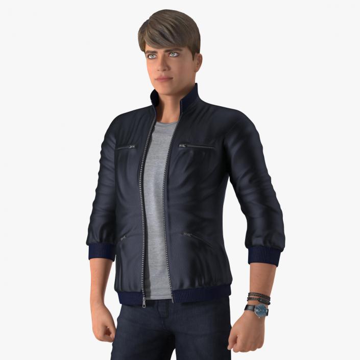 3D Teenage Boy Street Clothes Rigged model