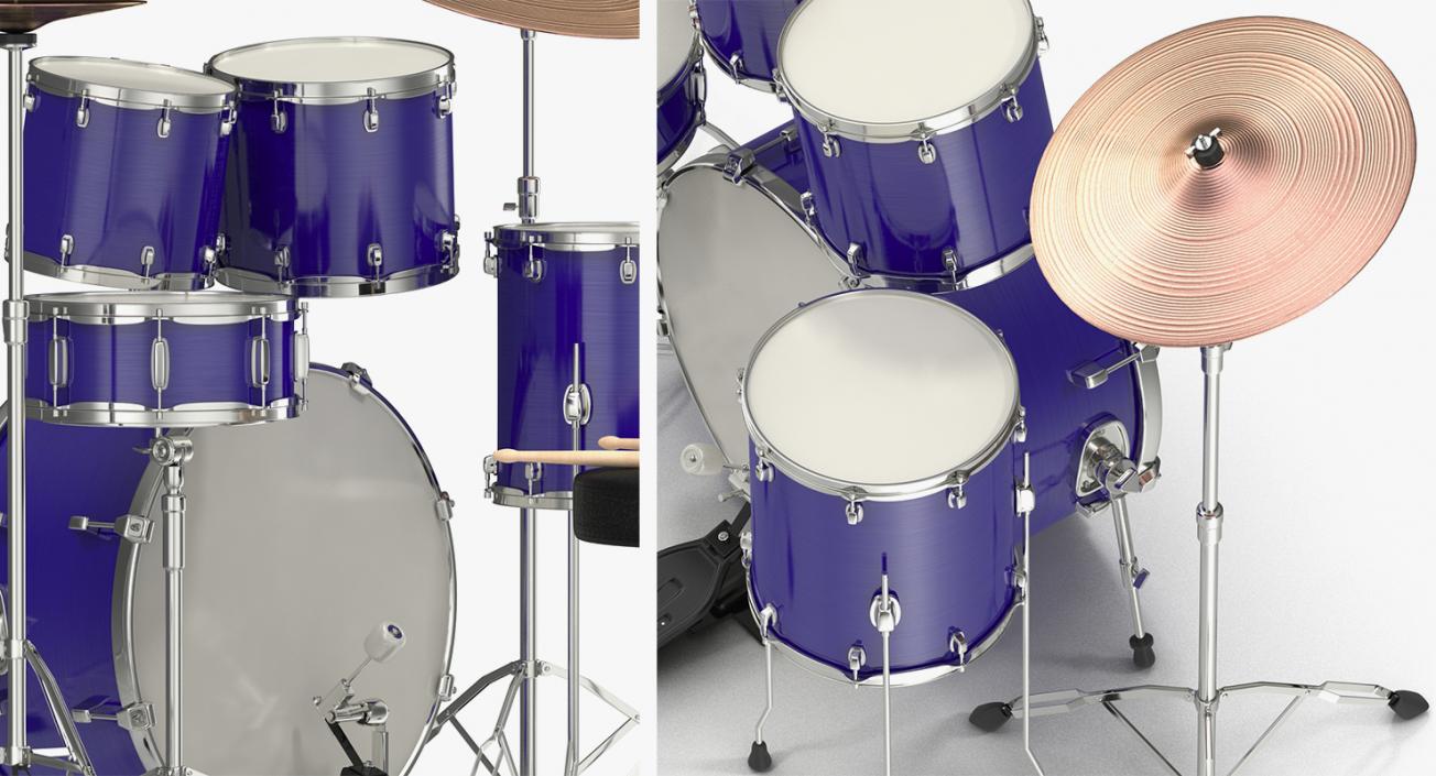 3D Drums 3D Models Collection