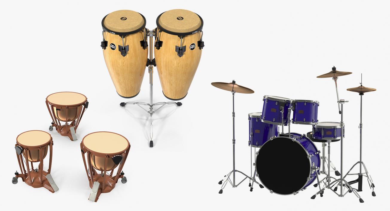 3D Drums 3D Models Collection