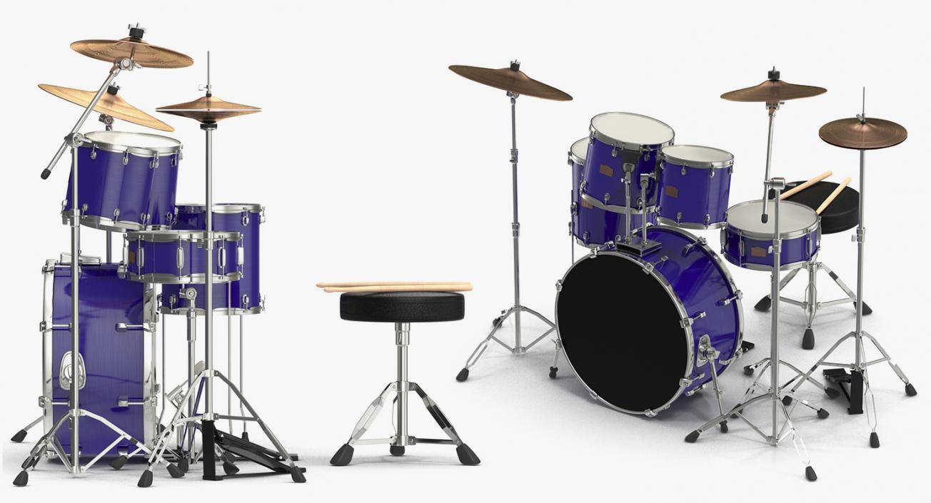 3D Drums 3D Models Collection