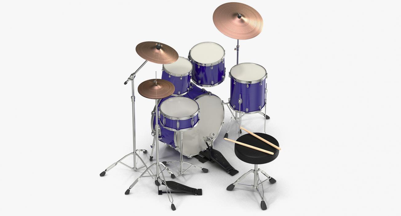 3D Drums 3D Models Collection