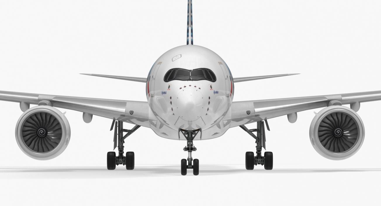 3D Airbus A350-900 American Airlines model