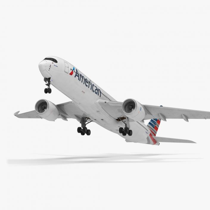 3D Airbus A350-900 American Airlines model