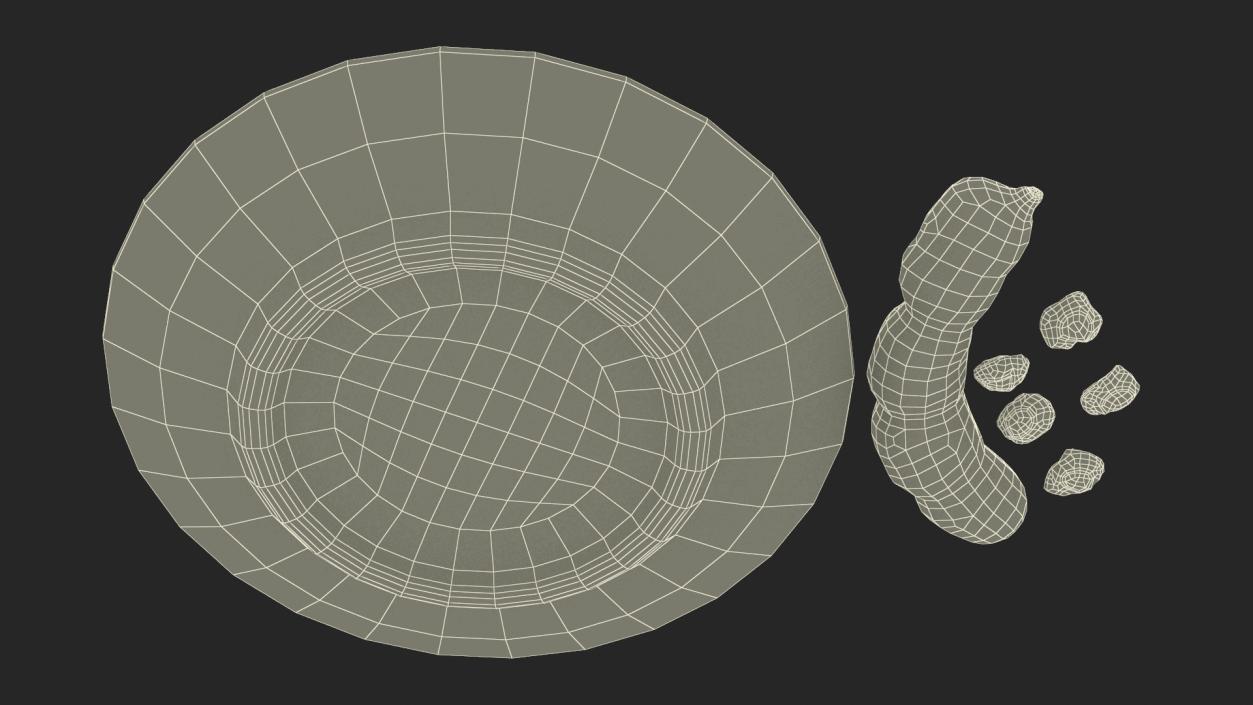 3D Opened Pod of Tamarind Fruit on White Plate model