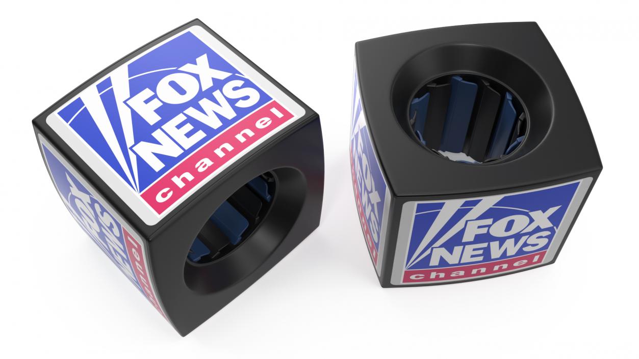 3D model Fox News Reporter Microphone Square