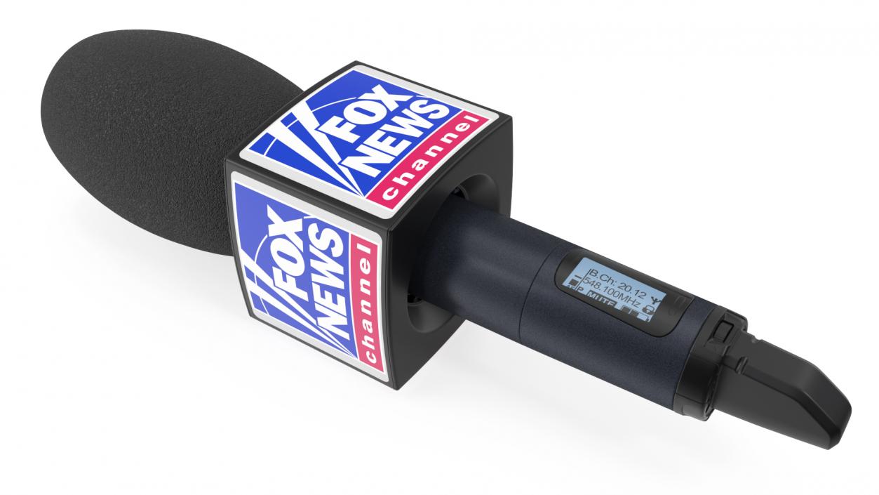 3D model Fox News Reporter Microphone Square