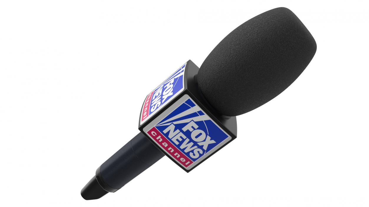 3D model Fox News Reporter Microphone Square