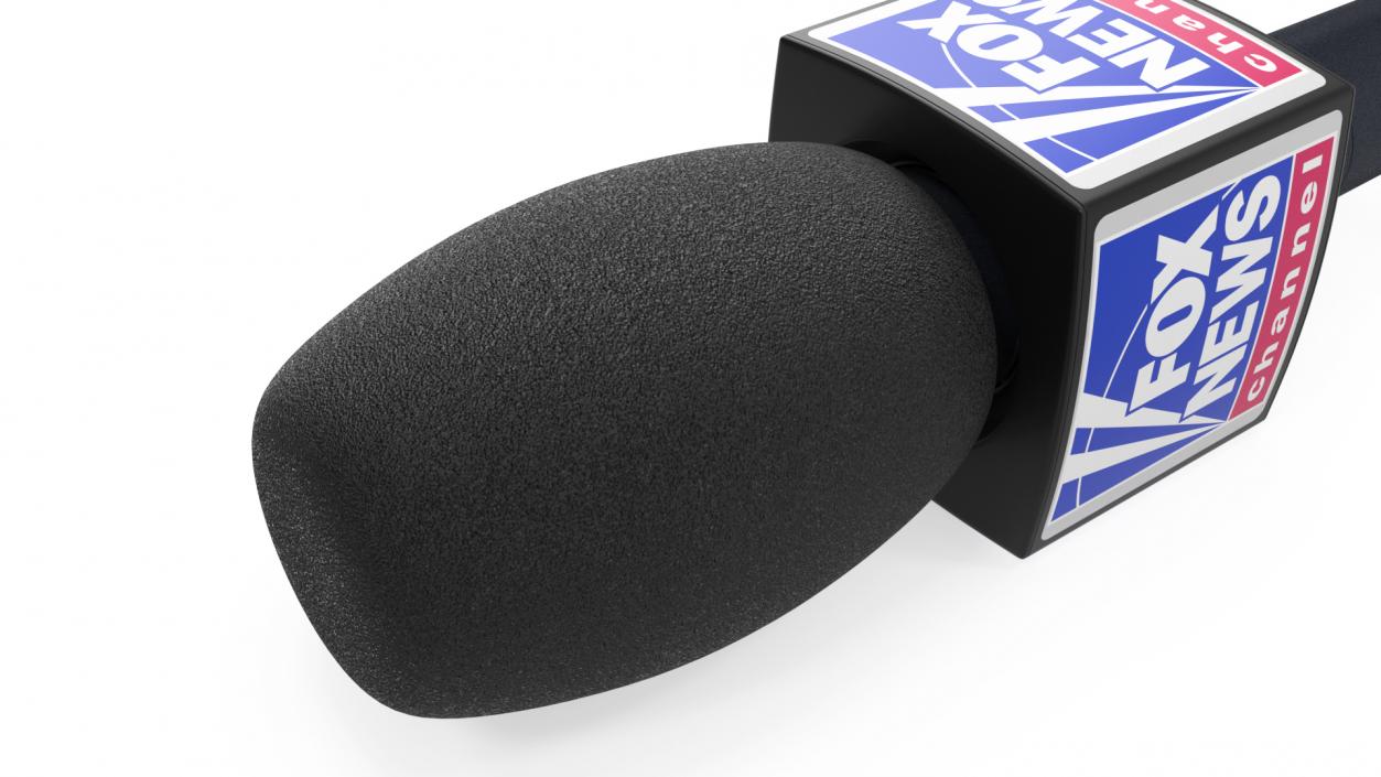 3D model Fox News Reporter Microphone Square