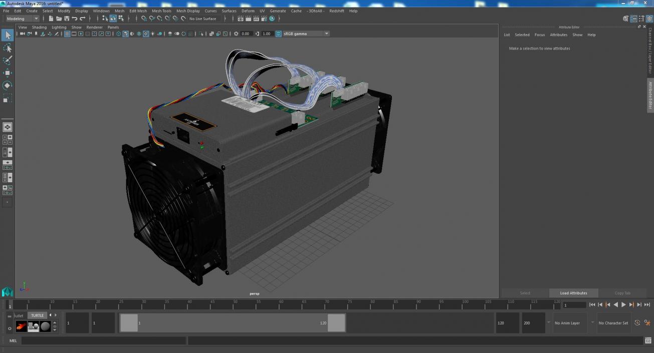 Bitcoin Mining ASIC 3D model