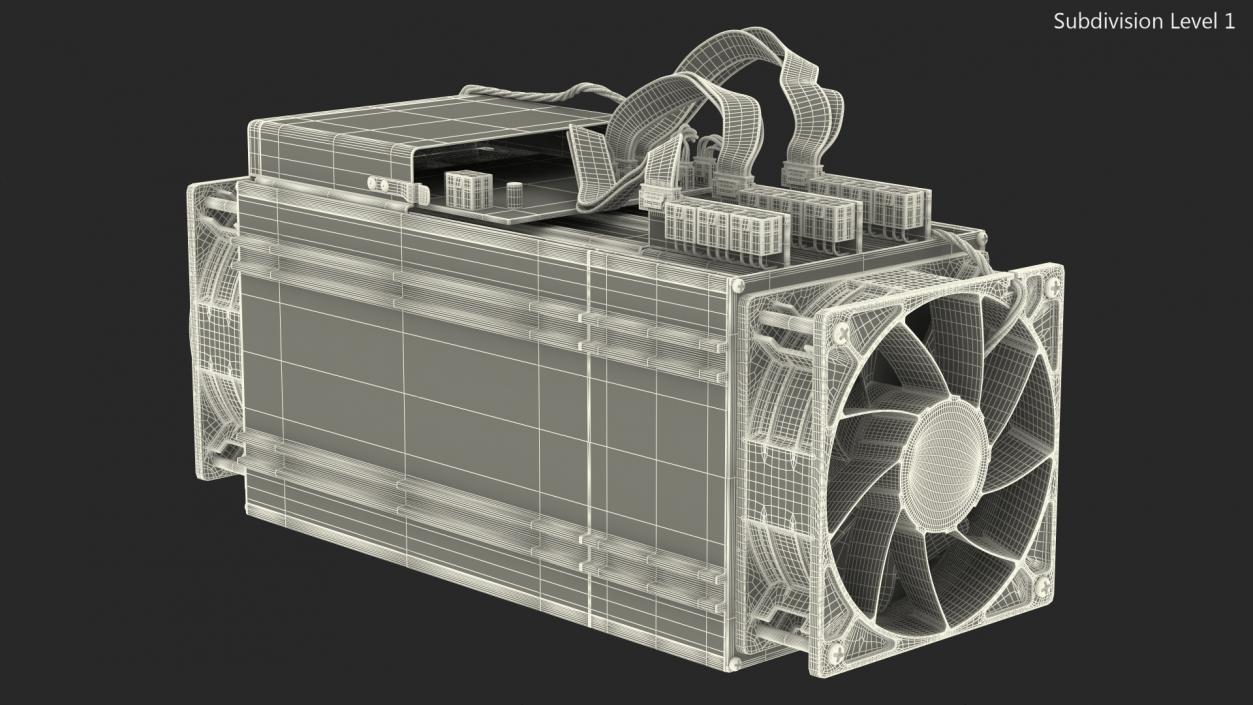 Bitcoin Mining ASIC 3D model