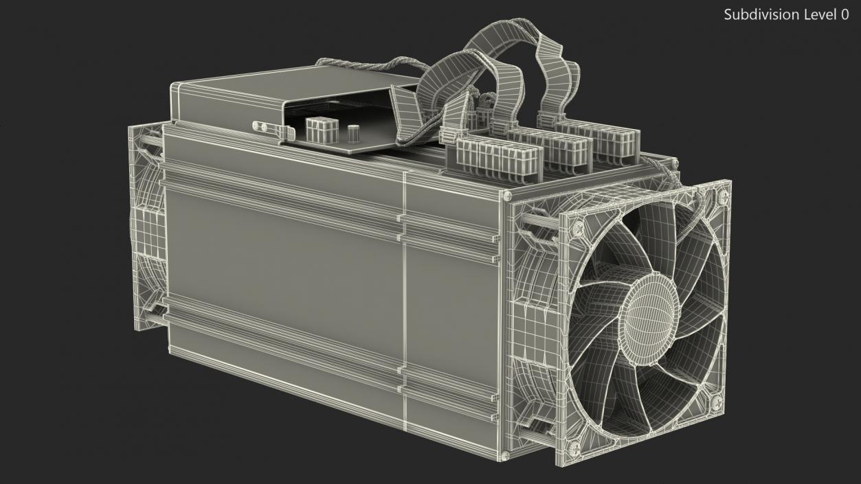 Bitcoin Mining ASIC 3D model